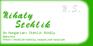 mihaly stehlik business card